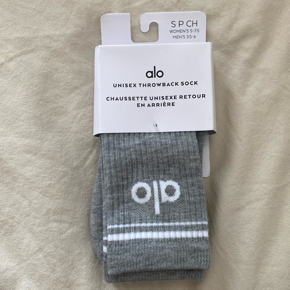 BNWT ALO unisex throwback sock
